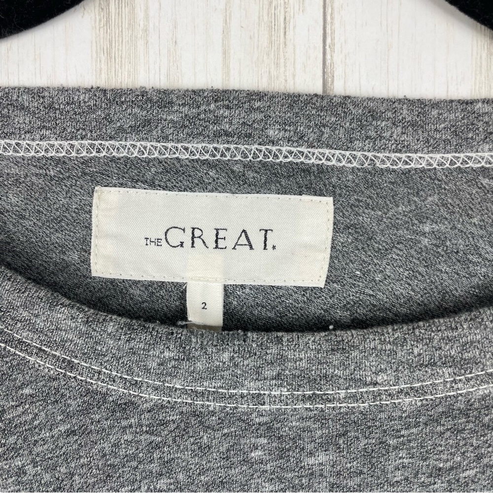 Revolve The Great gray ruffle tee size 2 - Picture 4 of 9